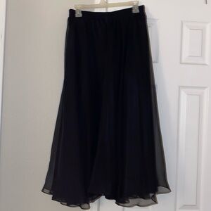 Black flowy maxi skirt